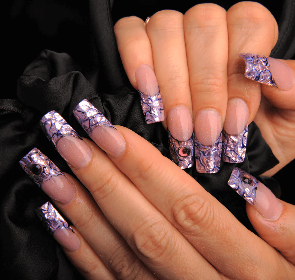Nail technician at work
